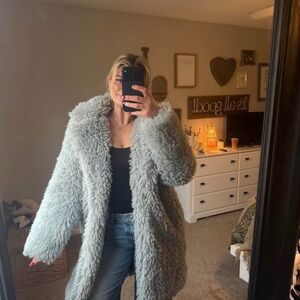 Wild Fable Plush Gray Teddy Jacket